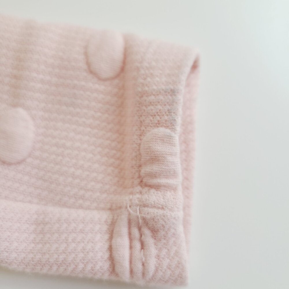 H&M Girls Pink Textured Polka Dot Long Sleeve Dress Size 2-3Y - Picture 7 of 11